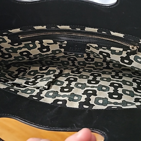 GUCCI large black Guccissima leather Punch tote bag - Picture 5 of 9